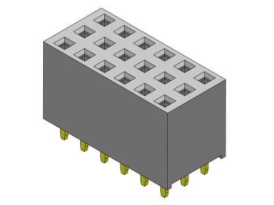 Cina Triple Row Dip TYPE Female Pin Connector 2.54 Mm 3*3PIN To 3*40PIN in vendita