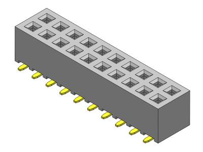 China 2.00mm Low Profile Female Header SMT TYPE 2*2PIN To 2*40PIN zu verkaufen