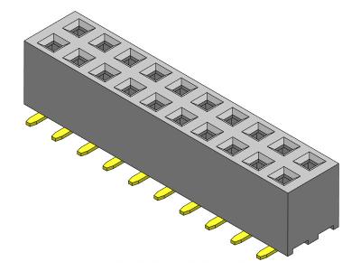 China 2.00mm Dual Row PCB Header Connector 2*2PIN To 2*40PIN With Pegs Te koop