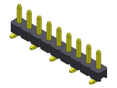 Cina 2.00mm Single Row PCB Header Connector SMT TYPE 1*2PIN To 1*40PIN H=2.00MM in vendita