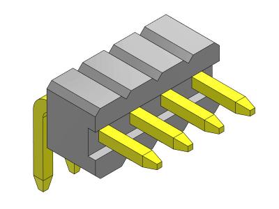 Китай 1.27mm Circuit Board Header Connectors Single Row R/A 1*2PIN To 1*50PIN продается