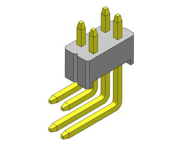 Китай 1.27*2.54mm Pin Female Header Connector Dual Row R/A  2*2PIN To 2*50PIN продается