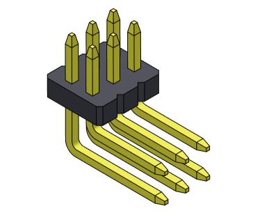 China Dual Row R/A Pin Electrical Connector Straight Type 2*2PIN To 2*50PIN en venta