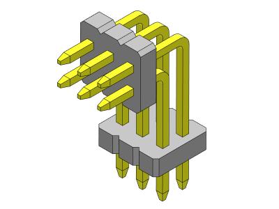 China 1.27mm Female Pin Header Connector Dual Row 2*2PIN To 2*50PIN SQ0.40mm en venta