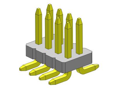 Chine Dual Row Pin Female Header Connector 2*3PIN To 2*50PIN SQ0.40mm à vendre