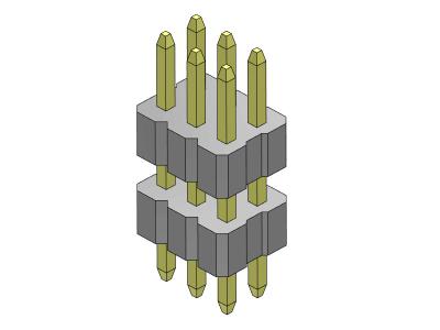 중국 2*40PIN SQ0.30mm에 대한 1.00 밀리미터 이원적 가로열 해더 커넥터 스택 스트레이트 타입 2*3PIN 판매용