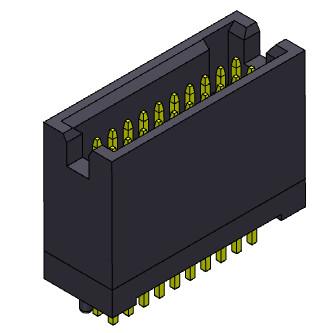 Cina 1.0AMP 1.27mm Box Header Dual Row Stright Dip Type 300V AC/DC in vendita