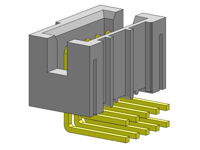 China 1.27mm Box Header Connector Dual Row R/A Dip Type 1.0AMP zu verkaufen