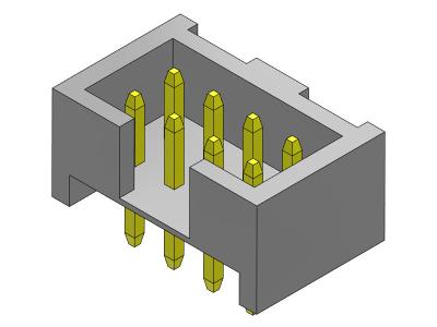 China 2mm Pitch Box Header Connector Dual Row Stright Dip Type H=4.80mm for sale