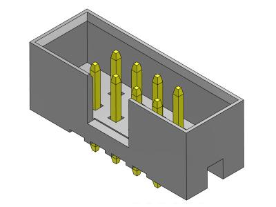 China 500V AC/DC Box Header 2mm Dual Row Stright Dip Type H=5.60mm zu verkaufen