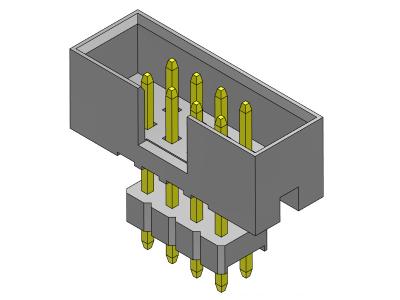 China Dual Row Box Header Connector 2.00mm Elevated Stright Dip Type zu verkaufen