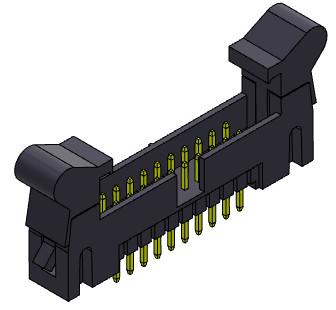 China Nylon9T 2mm box header Dual Row Stright Dip Type 10-68Pin zu verkaufen