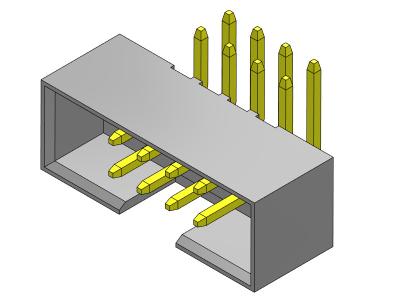 China 2AMP 2mm Pitch Box Header Dual Row Right Angle Type 2*8-2*25Pin for sale