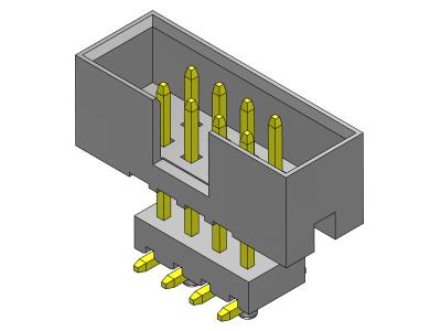 China 2.00mm Elevated SMT Dip Box Header Connector 2*4-2*25Pin Nylon6T 2AMP zu verkaufen