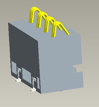 Cina Pitch 2.5mm Battery Connector SMT Type H=6.7mm 4Pin With Pegs in vendita