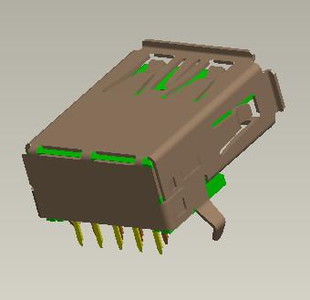 Κίνα 1.0Amp Input Output Connectors Usb 3 Connector Right Angle 90° Dip Type προς πώληση