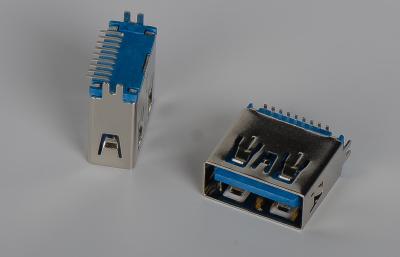 中国 1.0Amp High Speed Usb 3.0 A Connector 11.5mm Vertical 180° SMT Type 販売のため