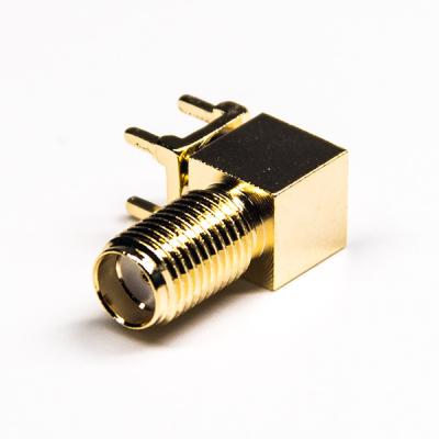 China 17mm RF Coaxial Connector Female Sma Coaxial Connector Right Angle Te koop