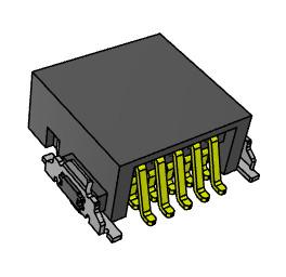 China L 10.00mm High Speed Board To Board Male Connector Right Angle 90 Te koop