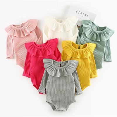 China 2020 Spandex/Cotton Baby Clothes Newborn Baby Girl Rompers Ribbed Baby Clothing Jumpsuit Wholesale for sale