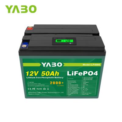 China Consumer Electronics Lithium 50Ah 12V LiFePO4 Rechargeable Battery For Solar Panel for sale