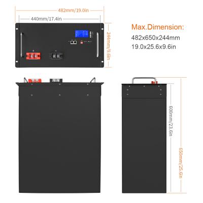 China 48V 200Ah Lithium Iron Phosphate (LiFePO4) Battery Longer Life Rs485 Lithium Ion Battery 200Ah Lifepo4 Battery Pack 48V for sale