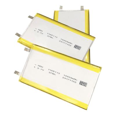 China Deep Cycles High Capacity 1165113 Lithium Polymer Battery 3.7v Lithium Polymer Battery 10000mAh for sale