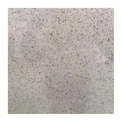 China Gray With Glass Modern Hotel Kitchen Usable Quartz Countertops Quartz Washable Countertops for sale