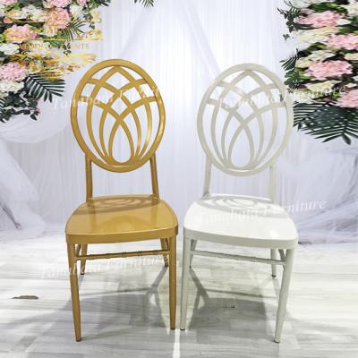 China Modern Restaurant Furniture Making Supplies White Aluminum Metal Banquet Aluminum Chair for sale