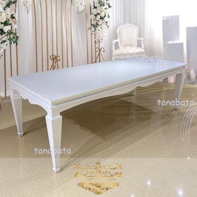 China New Design Adjustable Wedding Event Furniture Luxury White Iron Metal Wedding Table (Other) for sale