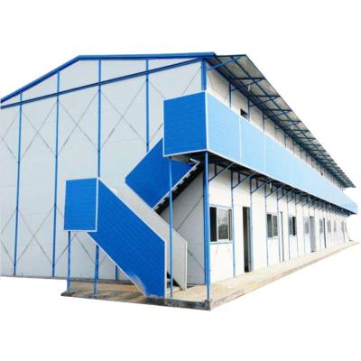 China Modern K type large protable prefab steel structure house light metal roof sheet housing construction for construction site for sale