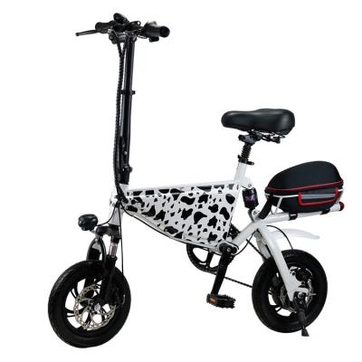 China Wholesale Fashionable Small Iron Cow Model Easy Folding 12 Inch 350w Portable Electric Bike for sale