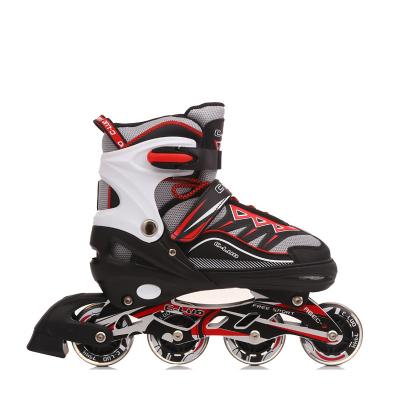 China PU style skate shoes 4 wheels lights PU outsole skate shoes inline skating shoes for kids for sale