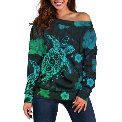 China New Design Anti-pilling Hawaiian Women's Tops Good Quality Floral Tops Plus Size Off The Shoulder for sale