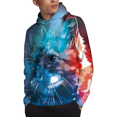 China New anti-shrink arrive classic blue hoodie sporty cartoon custom hoodie work out oversized hoodie men for sale