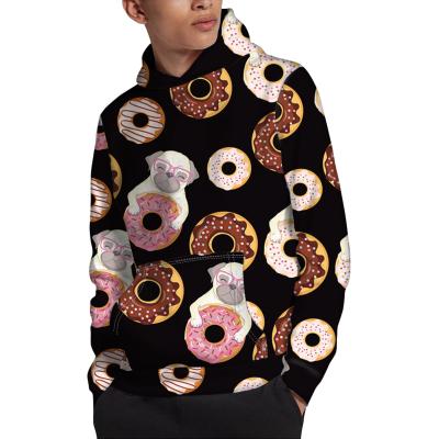 China Quality anti-shrink hot sale custom hoodie colorful hoodie tracksuit donuts printed latest men's hoodies for sale