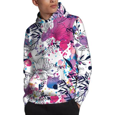 China Wholesale Anti-wrinkle Hoodie and Short Set Mens Hoody Floral Pattern Clothes Students Fitness Hoodie Pullover for sale