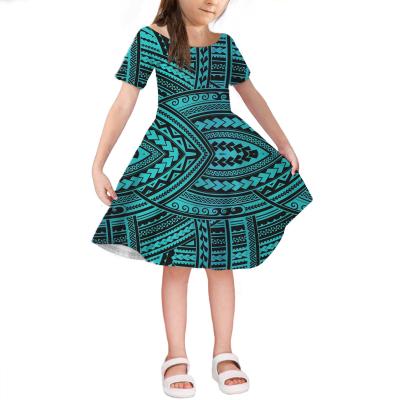 China New Luxury High Quality Anti-static Flower Dress Kids Girl Summer O-Neck Dresses Wholesale for sale