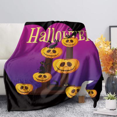 China New Anti-Static Arrive Sofa Fleece Blankets For Winter Printing Custom Halloween Blanket For Home Premium Living Room Sublimation Blanket for sale