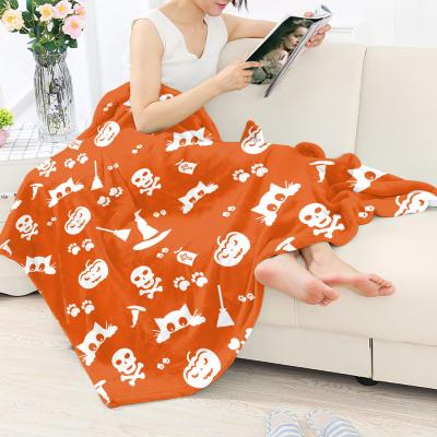 China Hot Sale Factory Direct Boys Halloween Raschel Chunky Knit Muslin Swaddle Blanket Anti Dust Mites Anti Dust Mite for Home, Office for sale