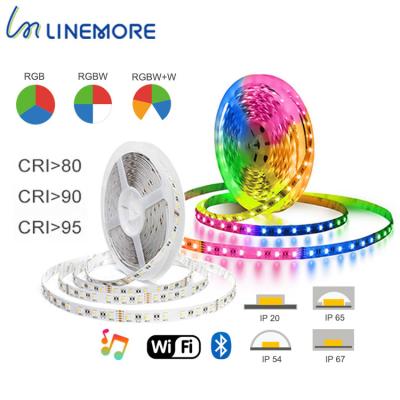 China LANDSCAPE/Outdoor/Indoor 5050 ws2812b OEM ODM manufacturer tira de luz flexible waterproof DMX SMD ribbon 2835 rgbw Smart Digital RGB led strip lights for sale