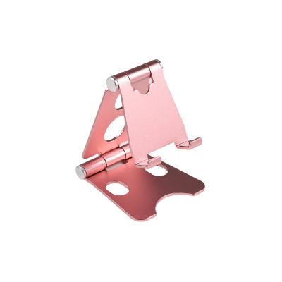 China Fit Aluminum Alloy Folding Stand Phone Desk Holder Hollowed Out Universal Desktop Table Stand for sale