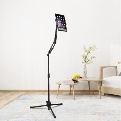 China 2021 New Design Adjustable Mobile Phone Tablet Universal Adjustable Floor Stand Holder For Tablet for sale