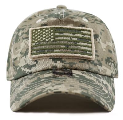 China Custom Tactical Banner Low Profile Operator With USA Flag Patch Buckle Cotton Hat (Black) for sale