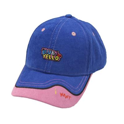 China Breathable Contrast Corduroy High Quality Soft Candy Colored Splicing Hat And Comfortable for sale