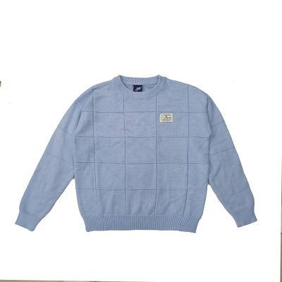 China Pit Striped Sweater Autumn Winter Breathable Round Neck Pullover Small Sky Blue Loose Cool Tank Top for sale