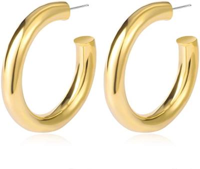 China OEM Chunky Hoop Earrings For Women FASHIONABLE Circle Earring Statement Hoop Earrings For Women from Qiuhan for sale