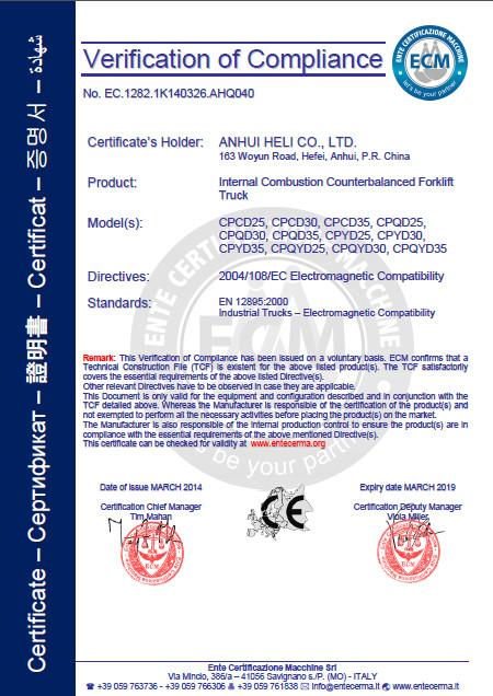 CE CERTIFICATE - SHINTOOL MACHINERY CO., LIMITED