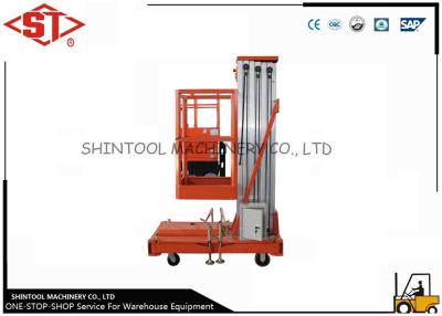 China Maintenance in  star hotels Aerial Work Platform with Multi guide pulley on mast for sale