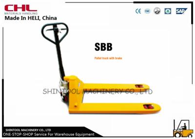 China Manual Hand Pallet Jack With Brake System For A Wider / 2.5 ton pallet jack for sale